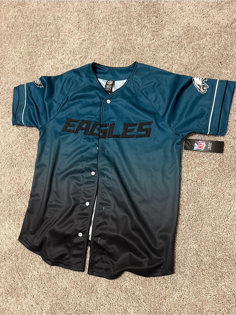 NFL Philadelphia Eagles Teal to Black Gradient Jersey